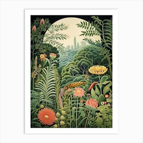 Birmingham Botanical Gardens Usa Henri Rousseau S Style 1  Art Print