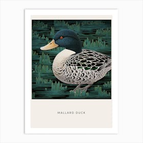 Ohara Koson Inspired Bird Painting Mallard Duck 4 Poster Art Print