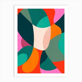 Abstract Geometric Retro Woman Art Print