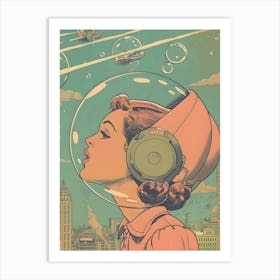 Space Girl 2 Art Print