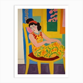 Woman In A Chair 2 Art Print