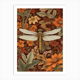 William Morris Dragonfly Autumn Exhibit (8) Art Print