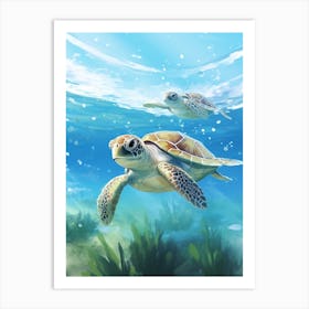 Group Of Baby Sea Turtles Art Print