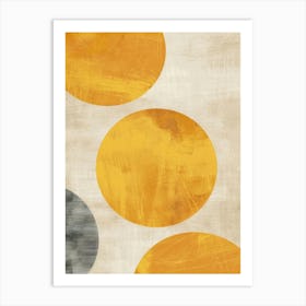 Yellow Circles Canvas Print Art Print