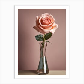 A Vase Of Pink Roses 10 Art Print