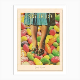 Jelly Beans Candy Sweets Pattern 2 Poster Art Print