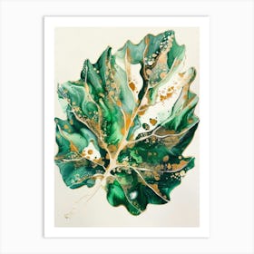 Emerald Leaf Art Print