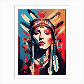 Radiant Colors of Native American Art Art Print