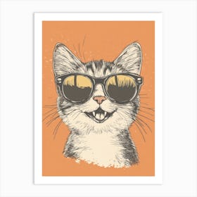 Cat In Sunglasses 2 Art Print