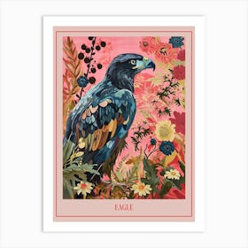 Floral Animal Painting Eagle 3 Poster Art Print