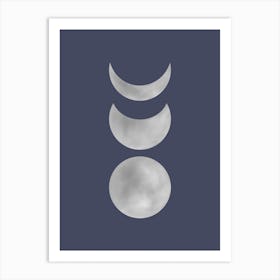 Moon Phases - Minimalist Moon Art Art Print