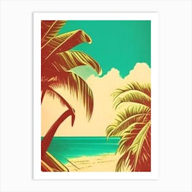 Cayo Coco Cuba Vintage Sketch Tropical Destination Art Print