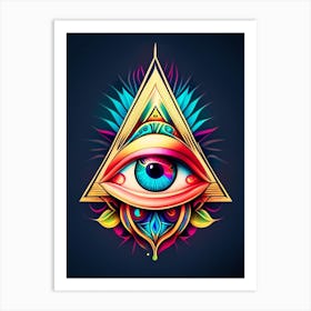 Eye Of Providence, Symbol, Third Eye Tattoo 4 Art Print