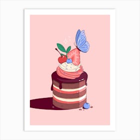 Cake Illustration Art Print