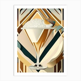 Coconut Cream Pie Cocktail Poster Art Deco 2 Cocktail Poster Art Print