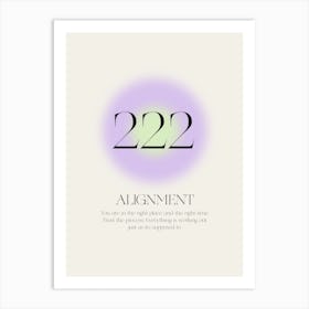 Angel Number 222 Alignment Art Print