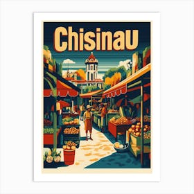 Aihrgdesign A 1970s Inspired Travel Poster For Chisinau 1 Art Print