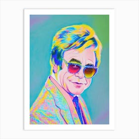 Elton John Colourful Illustration Art Print