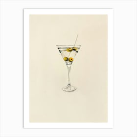 Minimalist Cocktail Martini Art Print