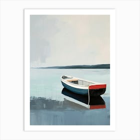 Boat in Sweden, Minimalism, Oil Art Print