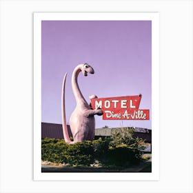 Motel Dine A Ville Utah Art Print