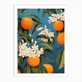 Orange Blossoms On A Tree Art Print