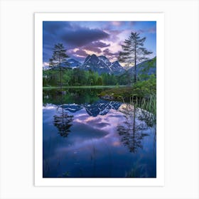 Mountains At Dusk Art Print