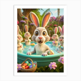 Easter Bunny Under Pressure Art Print