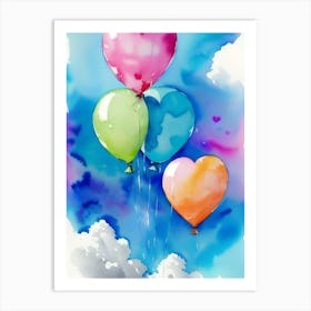 Balloons In The Sky 1 Art Print