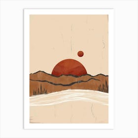 Sunset In The Desert 20 Art Print