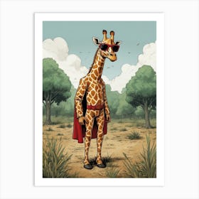 Super Giraffe Art Print