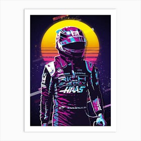 Kevin Magnussen Haas Driver Art Print