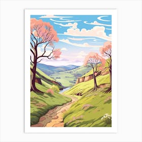 The Pennine Way England 1 Hike Illustration Art Print