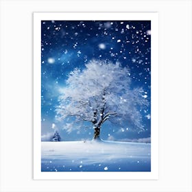 Snowy Tree Art Print