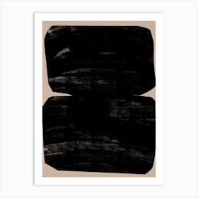 Black Bold Object 02 Art Print