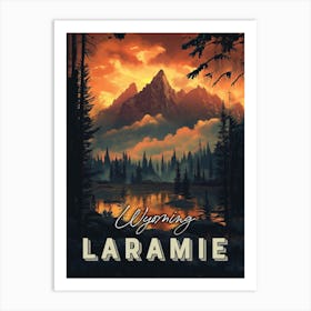 Laramie Wyoming Vintage Poster Art Print