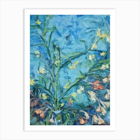 Kangaroo Paw Floral Print Bright Painting Flower Art Print