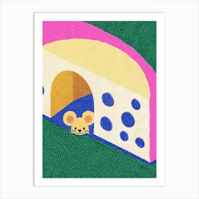 Mouse In A Cheese Cave Art Print