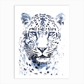 Watercolor Of A Leopard Art Print