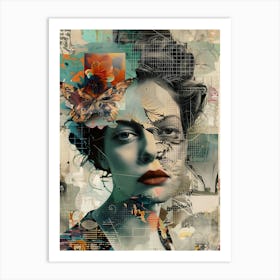 The Collage Girl No 3 Art Print