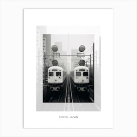 Poster Of Tokyo, Japan, Black And White Old Photo 4 Art Print