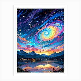 Galaxy Painting Art Print