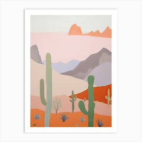 Sonoran Desert   North America (Mexico And United States), Contemporary Abstract Illustration 1 Art Print