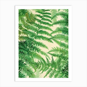 Pattern Poster Button Fern 1 Art Print