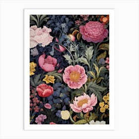 Floral Wallpaper 191 Art Print