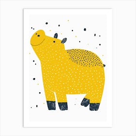 Yellow Hippo 1 Art Print