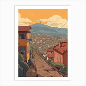 Bogota Colombia Travel Illustration 3 Art Print