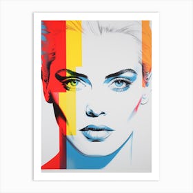 Face Pop Art 1 Art Print