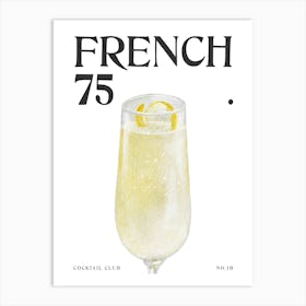 Watercolour French 75 Art Print