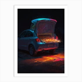 Pizza Car Art Print